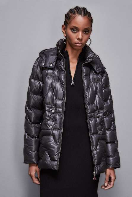 Quilted nylon down jacket, Black, Patrizia Pepe