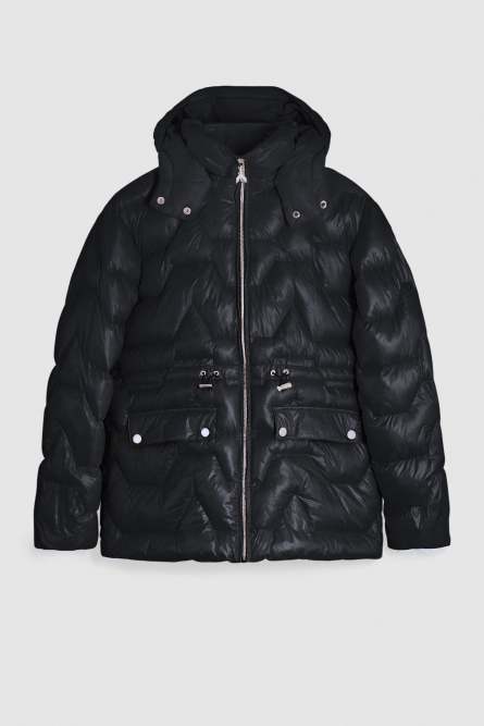 Quilted nylon down jacket, Black, Patrizia Pepe