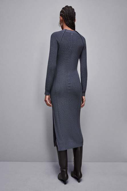 Midikleid aus Wollmix, Grau, Patrizia Pepe