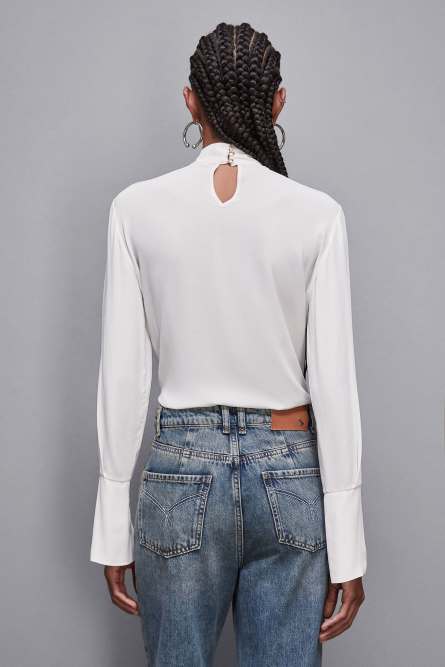 Viscose crepe tunic, White, Patrizia Pepe