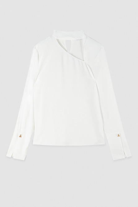 Viscose crepe tunic, White, Patrizia Pepe