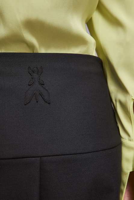 Wool skirt with buttons, Black, Patrizia Pepe