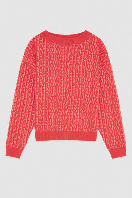Soft polyester sweater, Pink, Red, Patrizia Pepe