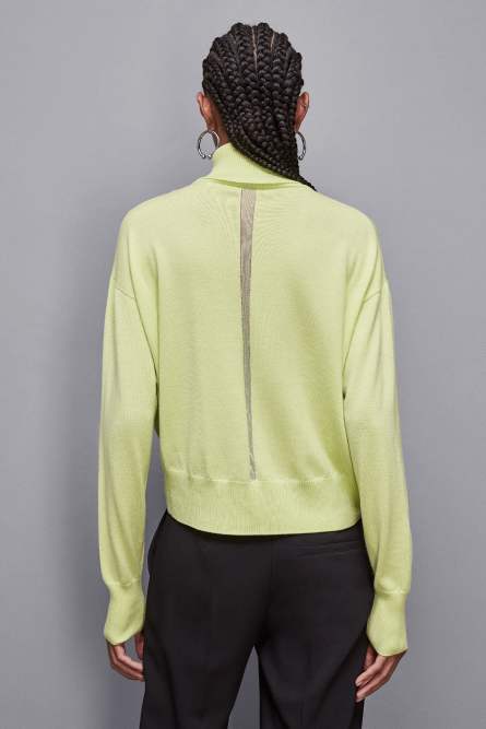 Cropped wool sweater, Yellow, Patrizia Pepe