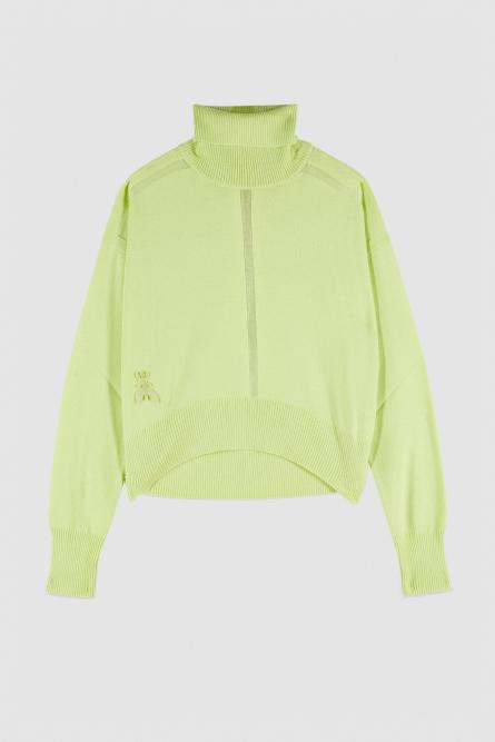 Cropped wool sweater, Yellow, Patrizia Pepe