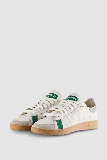 SKIN Sneakers in leather with lettering, White, Patrizia Pepe