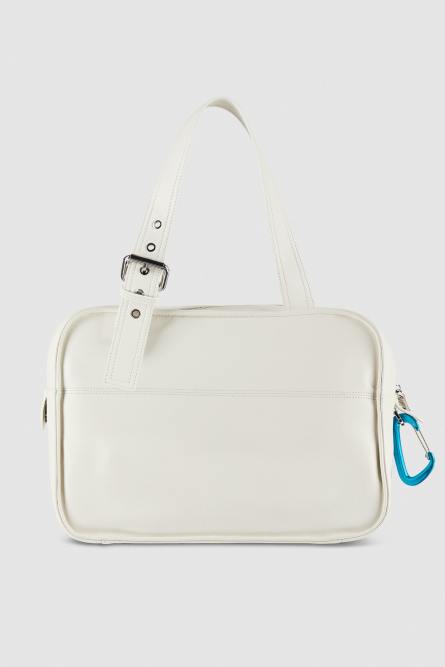 (IM)PERFECTION leather shopping bag, White, Patrizia Pepe
