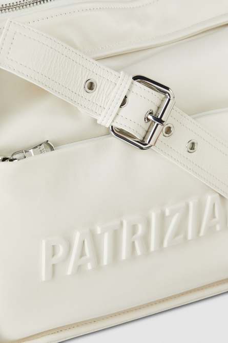 (IM)PERFECTION leather shopping bag, White, Patrizia Pepe