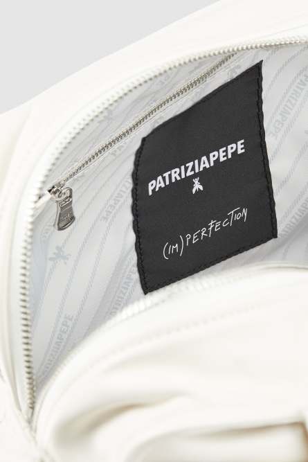 (IM)PERFECTION leather shopping bag, White, Patrizia Pepe