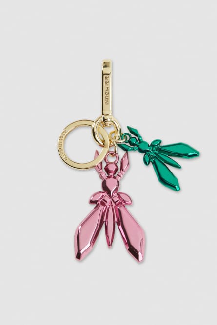 Patrizia Pepe Keychain, Multicolor, Gold, Patrizia Pepe
