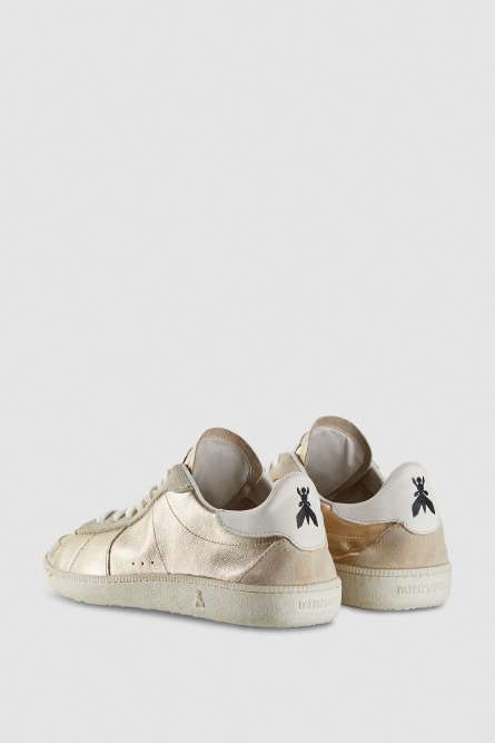 SKIN Sneaker &apos;93 aus laminiertem Nappaleder, Gold, Patrizia Pepe