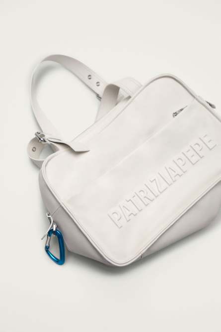 (IM)PERFECTION leather shopping bag, White, Patrizia Pepe