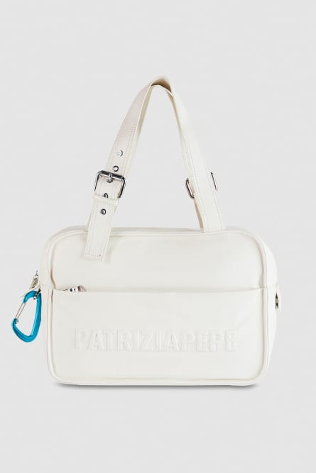 (IM)PERFECTION leather shopping bag, White, Patrizia Pepe