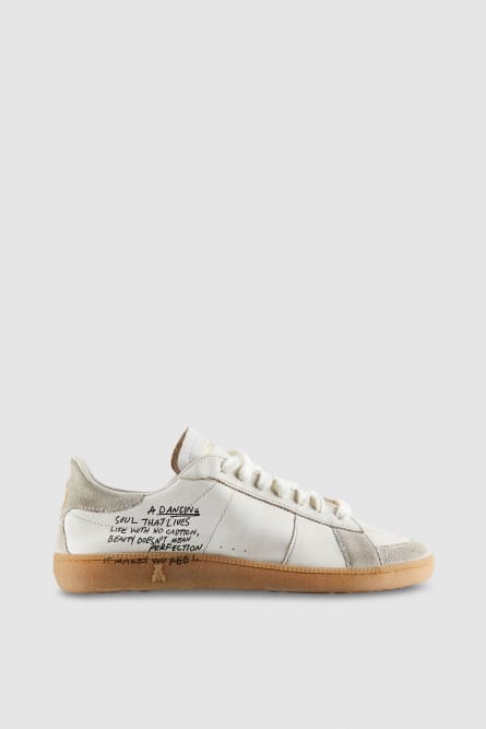 SKIN Sneakers in nappa leather with lettering, White, Patrizia Pepe