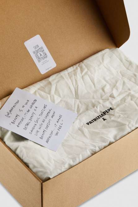 SKIN Sneakers &quot;Born In &apos;93&quot; in leather, White, Patrizia Pepe