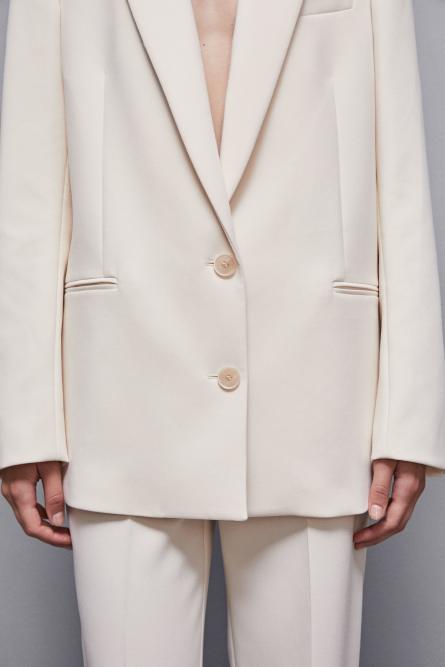 Jacke aus Viskose Essential in Oversize-Passform, Beige, Patrizia Pepe