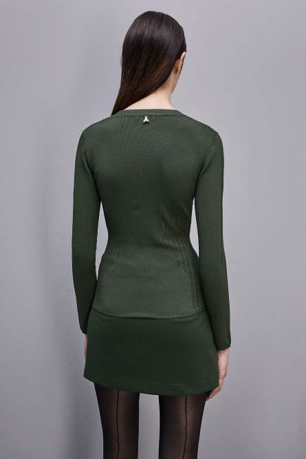 Pull moulant en viscose, Vert, Patrizia Pepe
