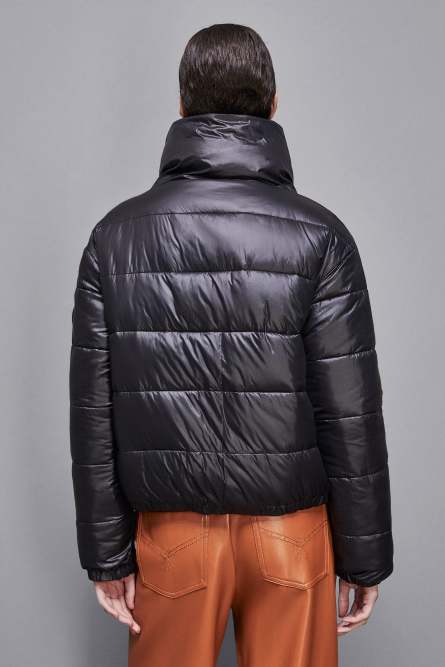 Matte nylon down jacket, Brown, Patrizia Pepe