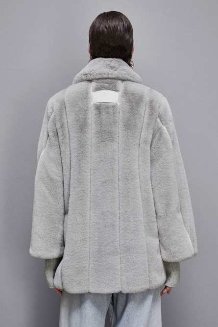 Mantel aus Kunstfell, Grau, Patrizia Pepe
