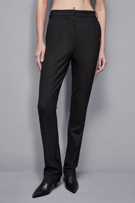 Essential tailored wool pants, Black, Patrizia Pepe