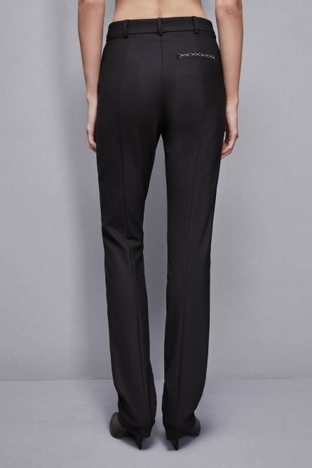 Essential tailored wool pants, Black, Patrizia Pepe