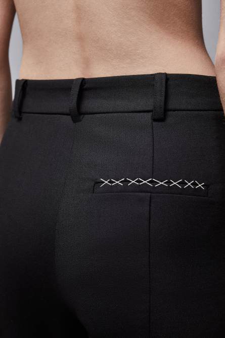 Essential tailored wool pants, Black, Patrizia Pepe