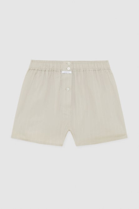 Fabric boxer shorts with buttons, Grey, Patrizia Pepe
