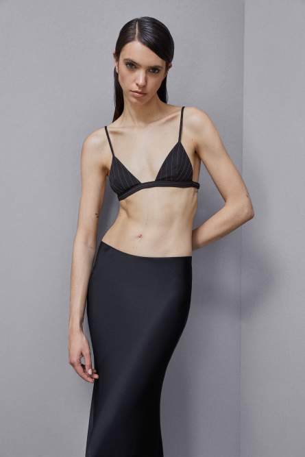Flannel bra, Black, Patrizia Pepe
