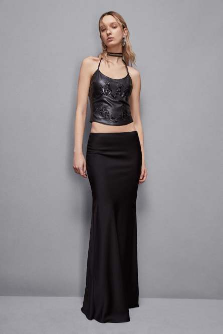 Top avec broderie patchwork, Noir, Patrizia Pepe