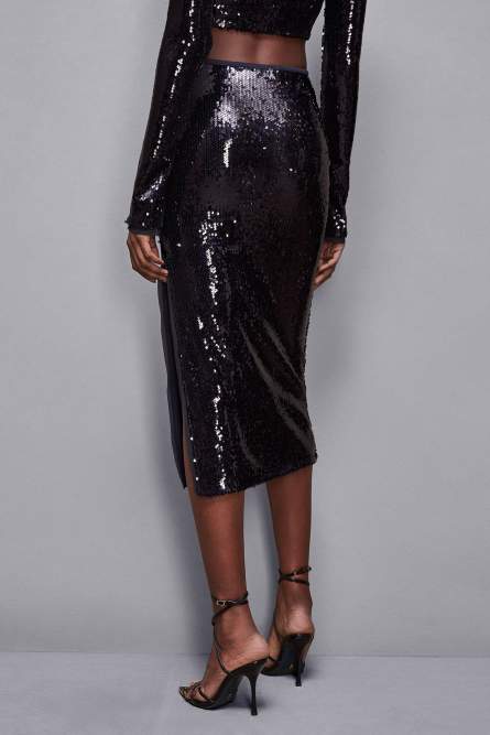 Sequin skirt, Blue, Patrizia Pepe
