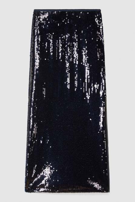 Sequin skirt, Blue, Patrizia Pepe