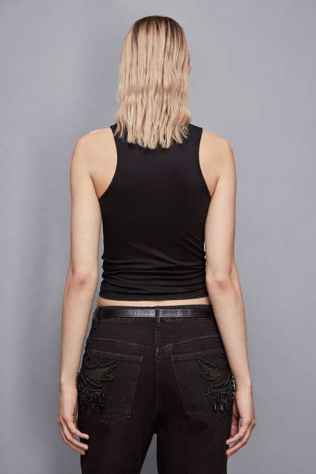 Cowgirl tank top, Black, Patrizia Pepe