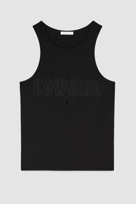 Cowgirl tank top, Black, Patrizia Pepe