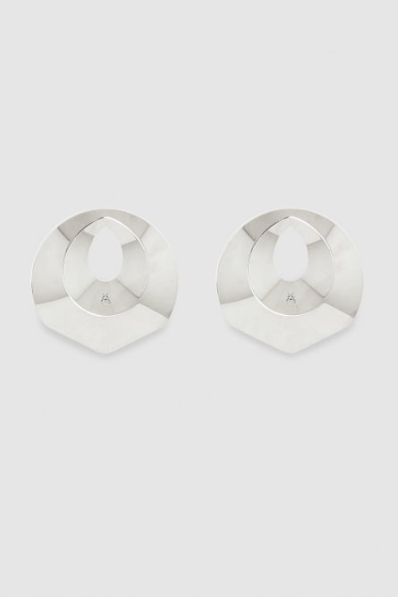 Hoop earrings, Silver, Patrizia Pepe