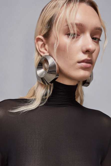 Hoop earrings, Silver, Patrizia Pepe