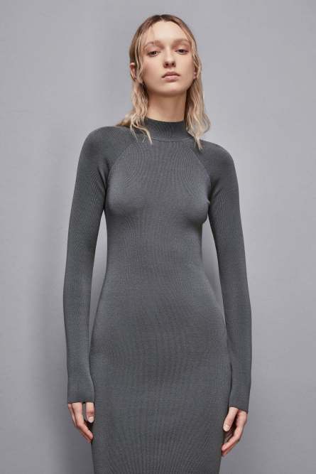 Essential midi dress, Grey, Patrizia Pepe