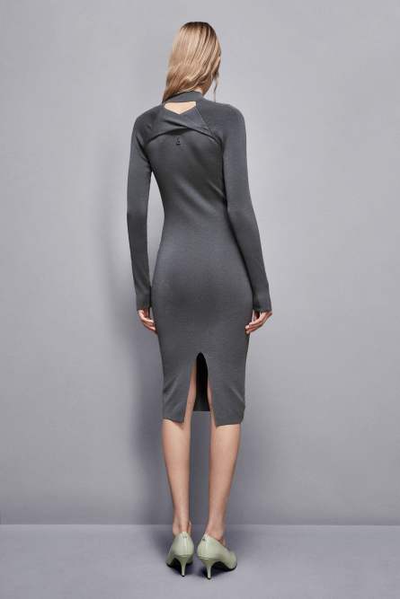 Essential midi dress, Grey, Patrizia Pepe