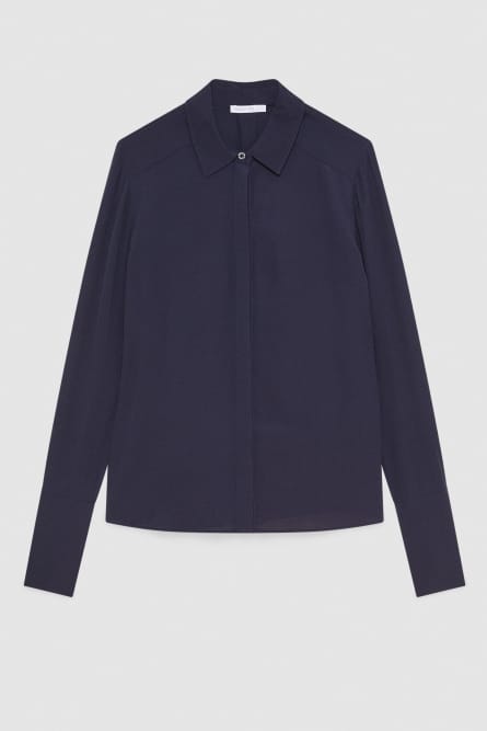 Essential Fly high cuffed shirt, Blue, Patrizia Pepe