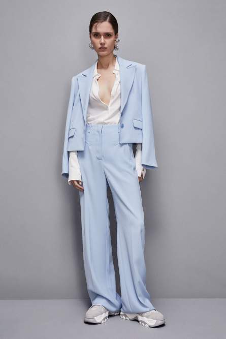 Essential Fly high cuffed shirt, White, Patrizia Pepe