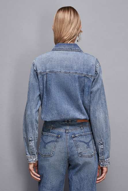 Denim shirt, Blue, Patrizia Pepe