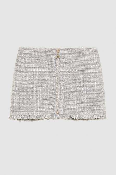 Miniskirt with zipper, Grey, Patrizia Pepe