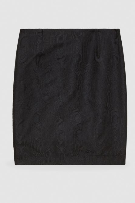 Midi skirt with slit, Black, Patrizia Pepe