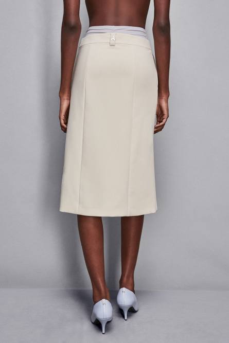 Flared midi skirt, Beige, Patrizia Pepe