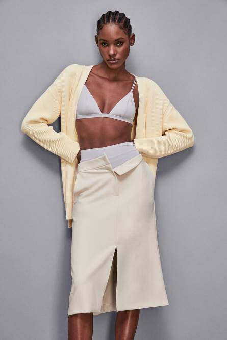 Jupe-culotte taille haute, Gris, Patrizia Pepe