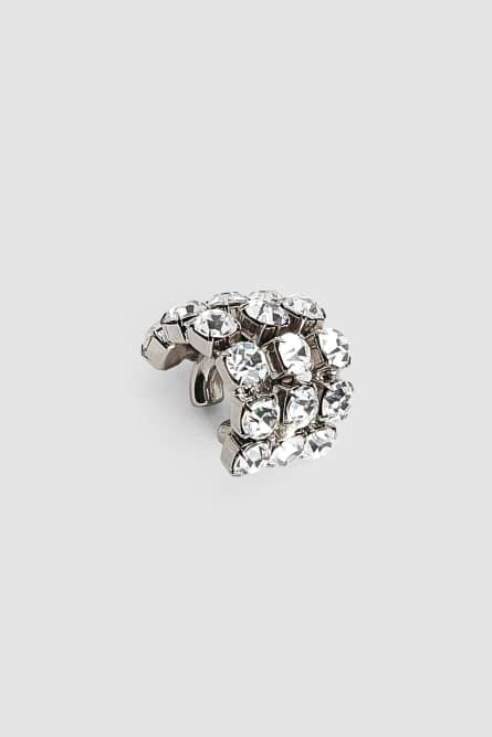 Diamond cut ear cuff, Silver, Patrizia Pepe