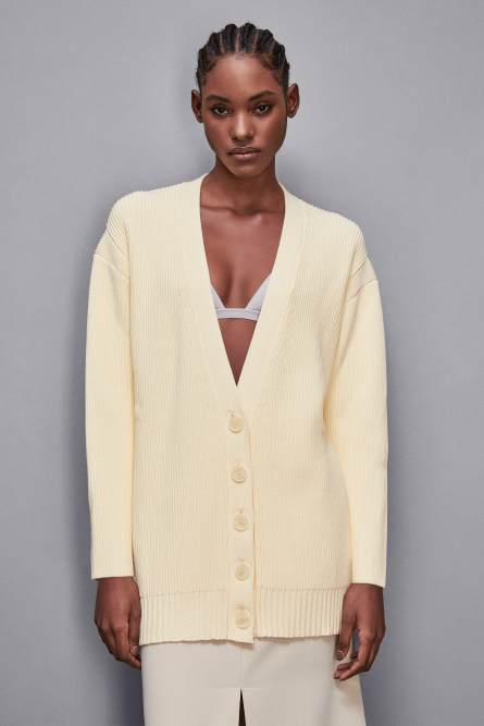 Oversized cardigan, Beige, Patrizia Pepe