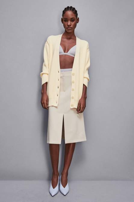 Oversized cardigan, Beige, Patrizia Pepe