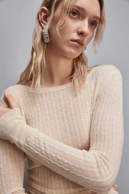 Superleichter Pullover, Beige, Patrizia Pepe