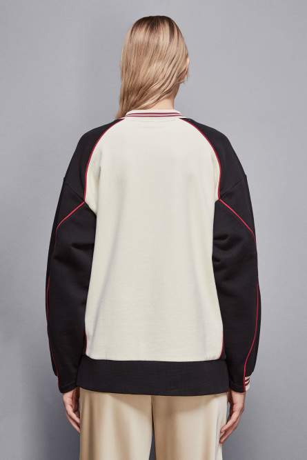 Racing sweatshirt, Beige, Patrizia Pepe
