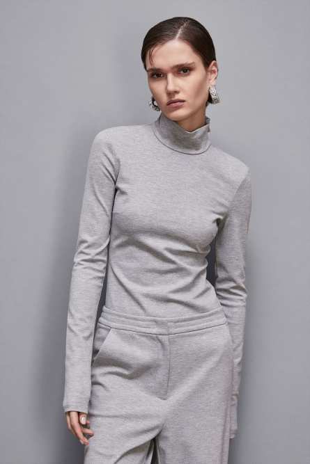 Turtleneck, Grey, Patrizia Pepe